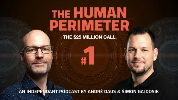 Episode 1 cover with hosts Simon Gajdosik and André Daus and the episode title 'The $25 Million Call'